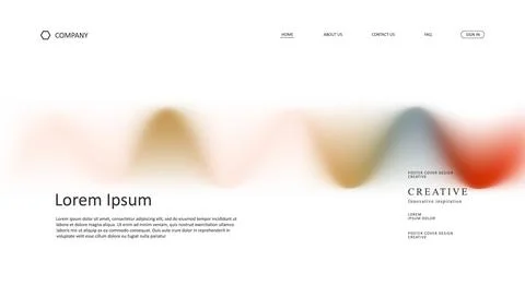 Abstract wave of landing page Stock Illustration
