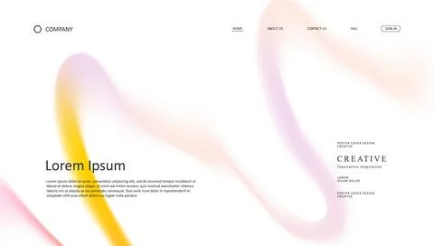 Abstract wave of landing page Stock Illustration