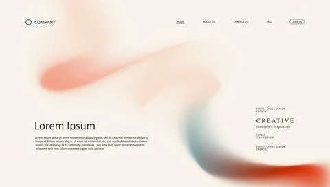Abstract wave of landing page Stock Illustration