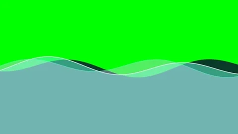 Abstract wave layers in shades of blue and green creating a smooth motion Stock Footage 340266838