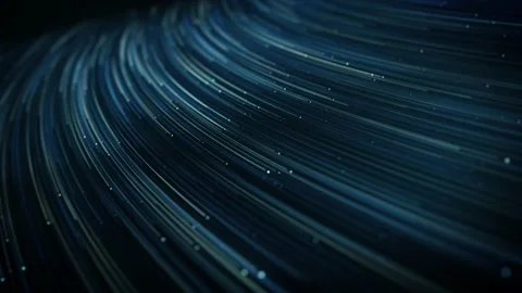 Abstract Wave Of Light Strings Flowing Background Video stock 214286683