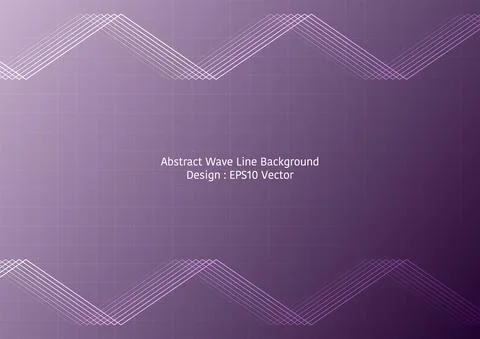 Abstract wave line background design, flowing line on gradient background Illustrazione stock