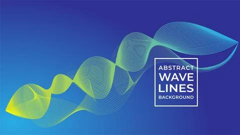 Abstract Wave Line Background Design Vector, Blue Water, Underwater Concept Illustrazione stock