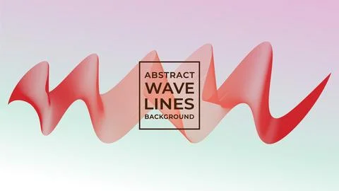 Abstract Wave Line Background Design Vector, Red Orange, Blood Orange, Autu.. Stock-Illustration