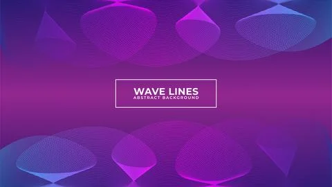 Abstract Wave Line Background Design Vector, Spectrum Frame Concept Illustrazione stock