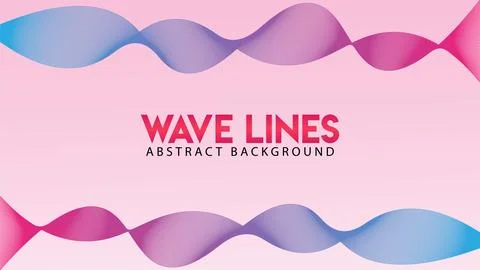 Abstract Wave Line Background Design Vector, Spectrum Frame Concept, Romant.. Stock Illustration