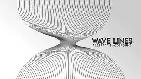 Abstract Wave Line Background Design Vector, Monochrome Explosion Stock Illustration