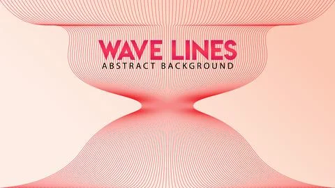 Abstract Wave Line Background Design Vector, Red Orange Explosion, Radiation Illustrazione stock