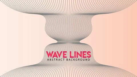 Abstract Wave Line Background Design Vector, Explosion Wave, Radiation Stock Illustration