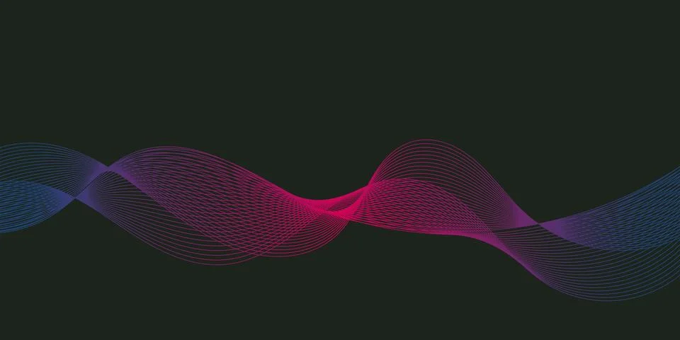 Abstract wave line background. Illustrazione stock