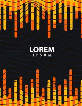 Abstract wave line background vector graphic for cover, banner or label Stock Illustration