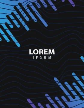 Abstract wave line background vector graphic for cover, banner or label Stock Illustration