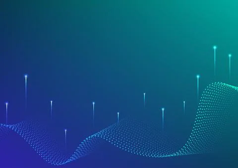 Abstract wave line data futuristic technology background concept. Design fo.. Illustrazione stock