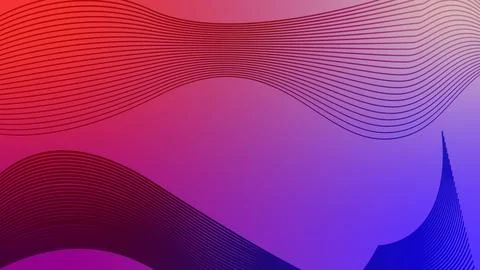 Abstract Wave Line Gradient Background With Vibrant Colors Stockillustratie