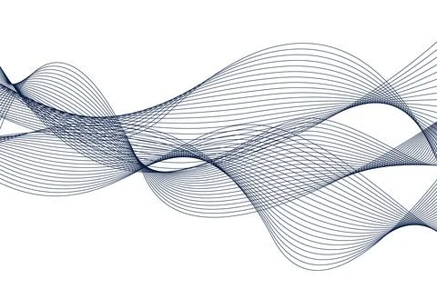 Abstract Wave Line Pattern on White Background Vector File Format 스톡 일러스트