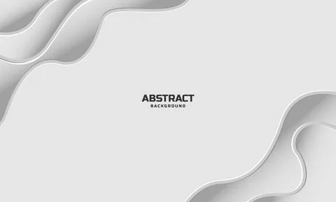 Abstract wave line white gray background concept Stock Illustration