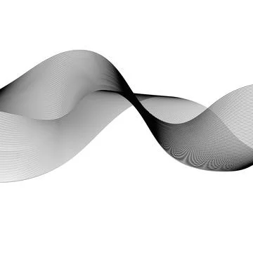 Abstract wave lines background, dynamic flowing curve pattern in motio Stock Illustration