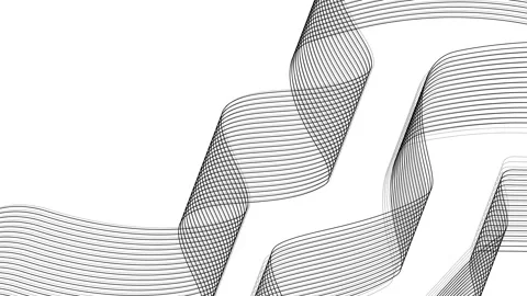 Abstract wave lines creating a flowing modern pattern with a clean minimal .. Stock Footage 336908249