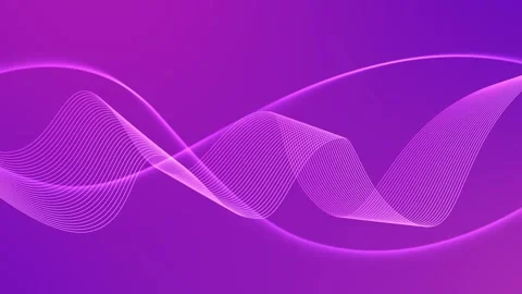 Abstract wave lines flowing across smooth curves and glowing light streaks .. Video stock 337082331
