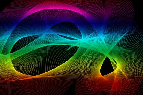 Abstract wave lines flowing lavender light trails background Illustrazione stock