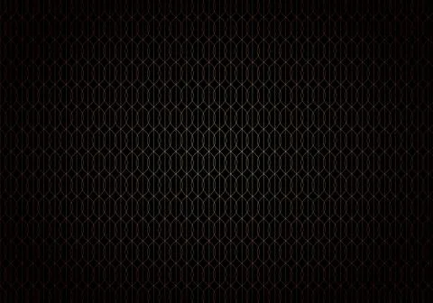 Abstract wave lines gold gradient seamless trellis pattern on black backgroun Stock Illustration