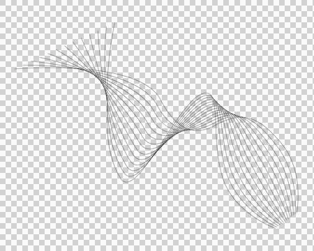 Abstract wave lines pattern flowing curves and bends in smooth motion graph.. Stock Illustration