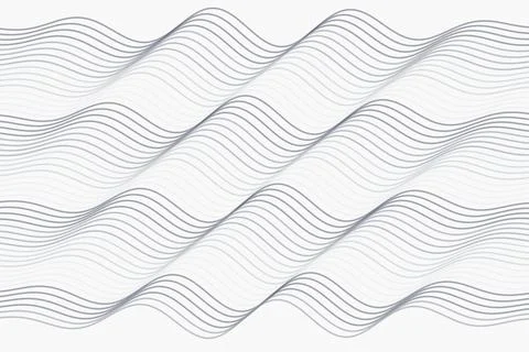 Abstract wave lines pattern in gray on white background Stock Photos