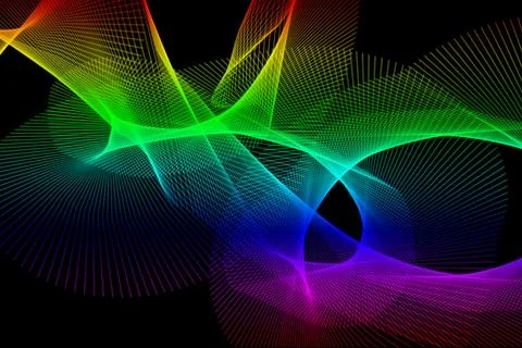 Abstract wave lines smooth lavender curves modern background Stock Illustration