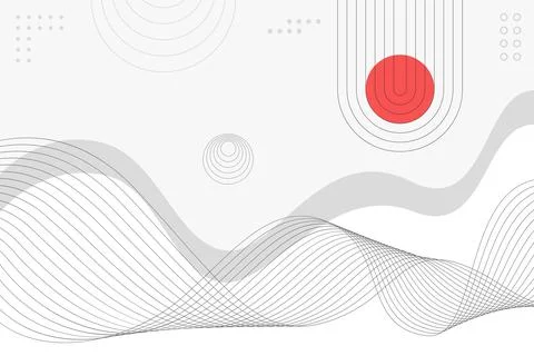 Abstract wave lines on white background Stock Illustration