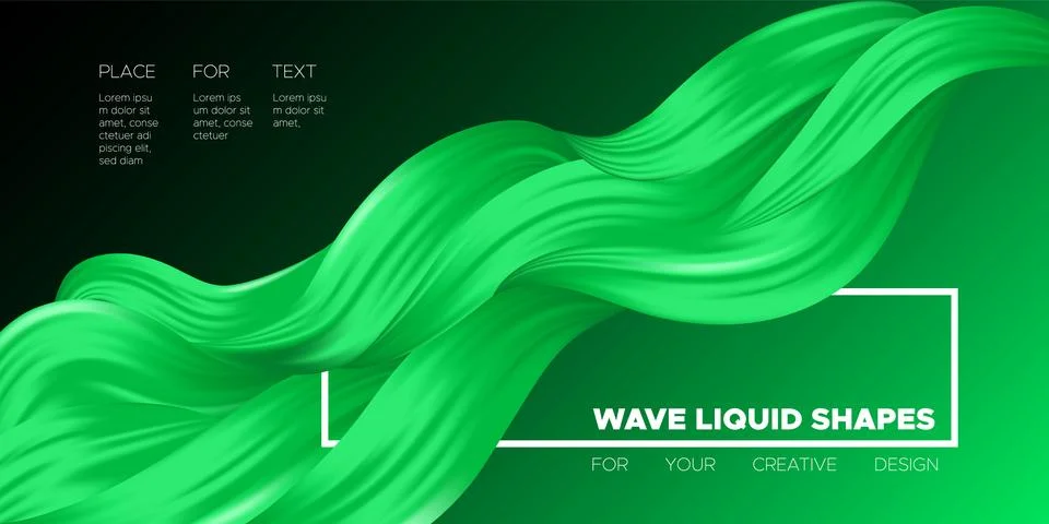 Abstract Wave Liquid Shapes. Stock Illustration
