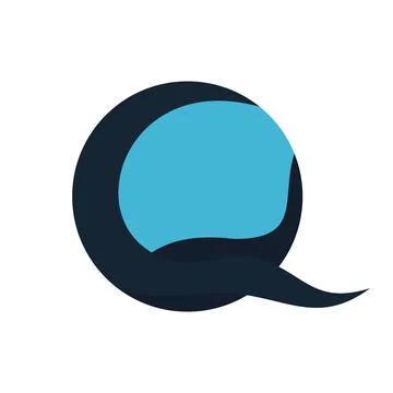Abstract Wave Logo with Blue Circle as a Background Stock Illustration