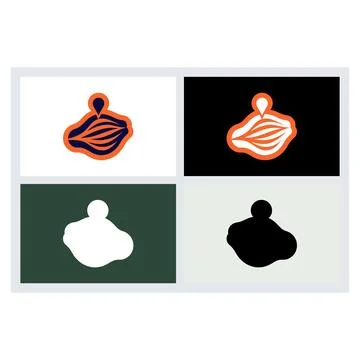 Abstract Wave Logo Icon Design Set Stock Illustration