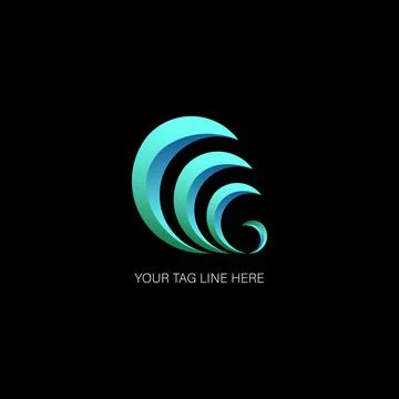 Abstract wave logo template Stock Illustration