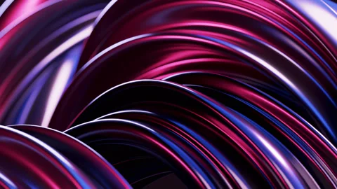 Abstract wave loop animation. 3D rendered background, flowing, twisted shapes Stock Footage 300595464