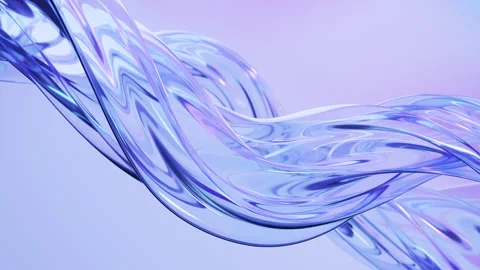 Abstract wave loop animation. 3D rendered background, flowing, twisted shapes Stock Footage 301076819