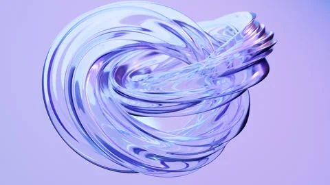 Abstract wave loop animation. 3D rendered background, flowing, twisted shapes Stock Footage 301079111
