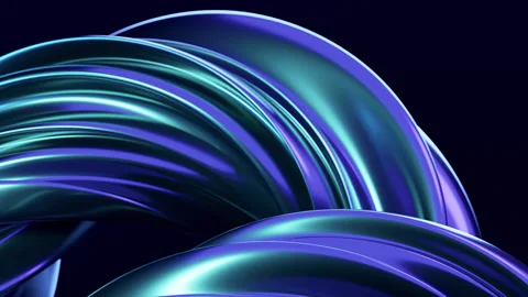 Abstract wave loop animation. 3D rendered background, flowing, twisted shapes Stock Footage 301232934