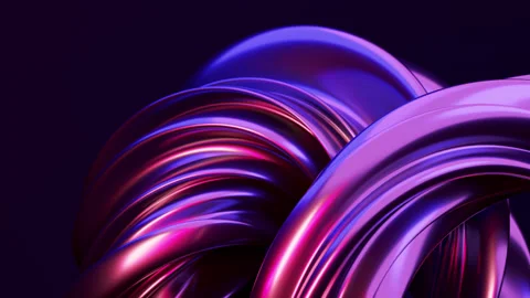 Abstract wave loop animation. 3D rendered background, flowing, twisted shapes 스톡 동영상 301237989
