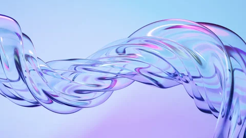 Abstract wave loop animation. 3D rendered background, flowing, twisted shapes 動画素材 301471031