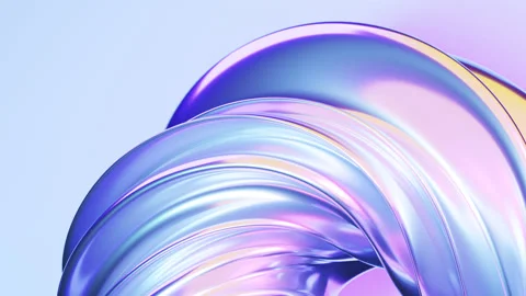 Abstract wave loop animation. 3D rendered background, flowing, twisted shapes Stockbeeldmateriaal 301471314