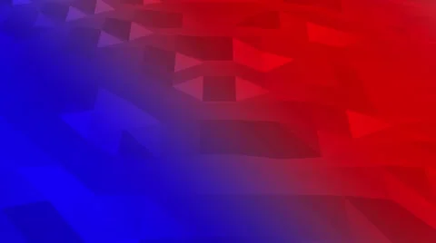 Abstract wave low polygon background side view red and blue  loop Stock Footage 68344247