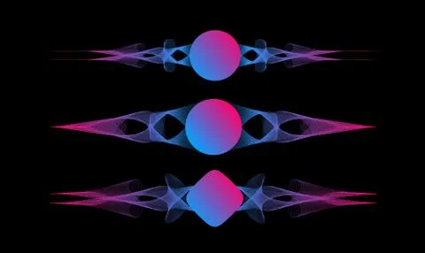 Abstract wave of the many colored lines with place for text. Wavy stripes Stock Illustration