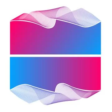 Abstract wave of the many colored lines with place for text. Wavy stripes Stock Illustration