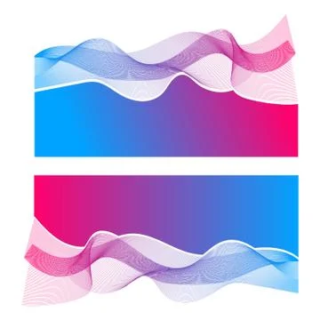 Abstract wave of the many colored lines with place for text. Wavy stripes Stock Illustration