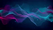 Abstract Wave Mesh Future Background Particle Animation Stock Footage