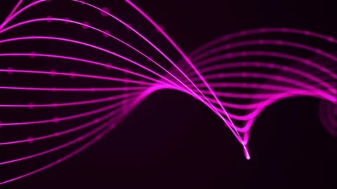 Abstract wave motion background elegant twist pink Video stock 74755662