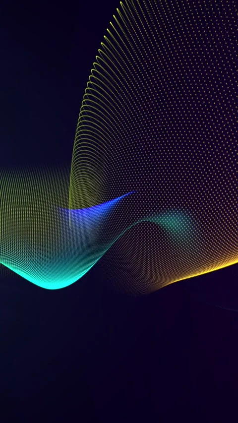 Abstract wave motion on black background. Looping vertical video. Stock-Footage 315127960