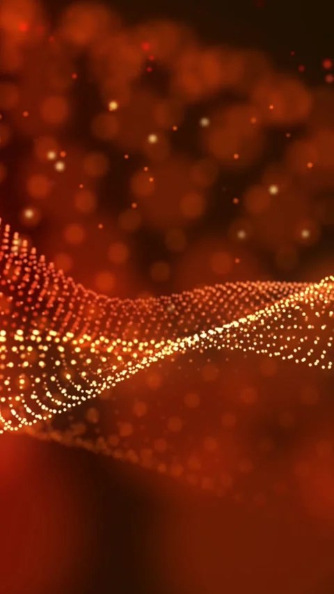 Abstract wave motion on black background. Looping vertical video. Stock-Footage 315127995