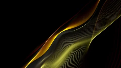 Abstract wave motion on black background. Looping 4K video. Stock Footage 315579976