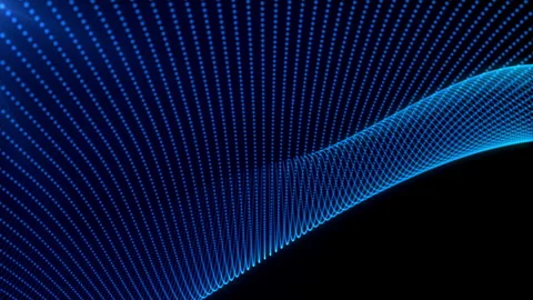 Abstract wave motion on black background. Looping 4K video. Stock Footage 315890183